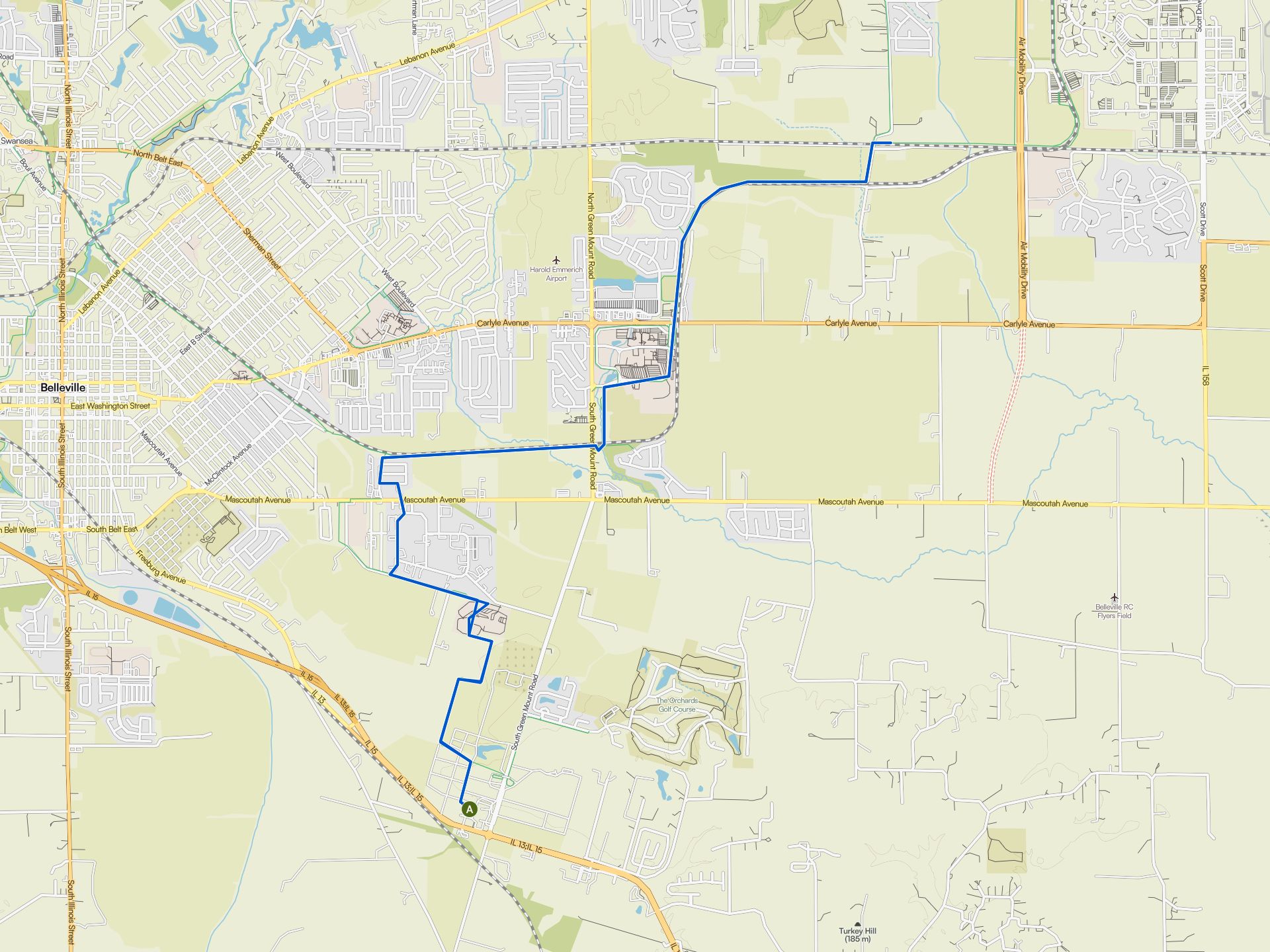 The best cycling routes around Scott Afb | Komoot